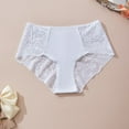thumbnail image 2 of Posijego Womens Lace Underwear Plus Size Bikini Panties Women's High Waist Breathable No Show Briefs XL-4XL, 2 of 3