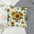 thumbnail image 2 of GOSMITH  Yellow Sunflower Throw Pillow Case Square Sofa Cushion Cover Home Decorative Armchair Bedroom Livingroom Standard Pillowcase, 2 of 5