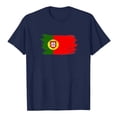 thumbnail image 4 of Trendfront Womens Portugal Graphic T Shirt Crewneck Short Sleeve Brush Flag Print National Pride Football Fan Match Day Casual Stadium Chic Tops, 4 of 4