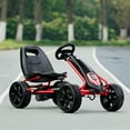 thumbnail image 4 of Go Kart Pedal Car Kids Ride On Toys Pedal Powered 4 Wheel Adjustable Seat Black, 4 of 12