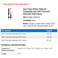 thumbnail image 2 of Auto Trans Shifter Cable Kit - Compatible with 2007 Chevy Silverado 3500 Classic, 2 of 2