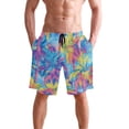 thumbnail image 4 of Dailycode Men's Quick Dry Swim Trunks Beach Shorts Casual Summer Board Shorts with Pockets, Vibrant Color Palm Trees, 4 of 8