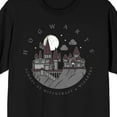 thumbnail image 2 of Harry Potter Hogwarts Nighttime Illustration Adult Black Crew Neck Short Sleeve T-shirt-XL, 2 of 5
