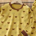 thumbnail image 4 of NOLDARES Newborn Infant Toddler Baby Boy Clothes 2-Piece Cotton Graphic Print Long Sleeve Sweatshirt Tops Elastic Joggers Pants Outfits Clothing(Yellow,18-24 M), 4 of 4