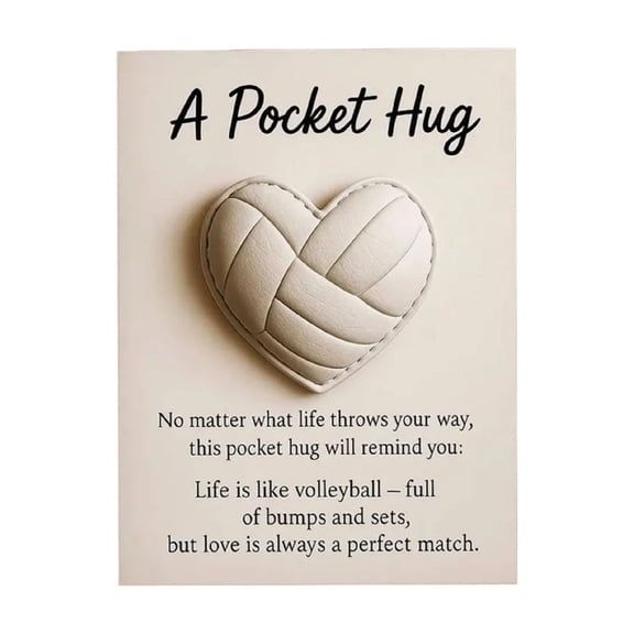 LingVibe Heart-Shaped Baseball Themed Pocket Hug Gift with Greeting Card, Friendship Token for Sports Enthusiasts and Loved Ones,A