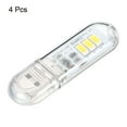thumbnail image 3 of Uxcell 0.5W Mini USB LED Light 3000-3200K Slim Led Light Stick Warm White 4 Pack, 3 of 5