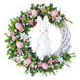 thumbnail image 4 of Riforla Easter Bunny Wreath Festive Floral Decoration for Home Easter & Spring Wreath B, 4 of 4
