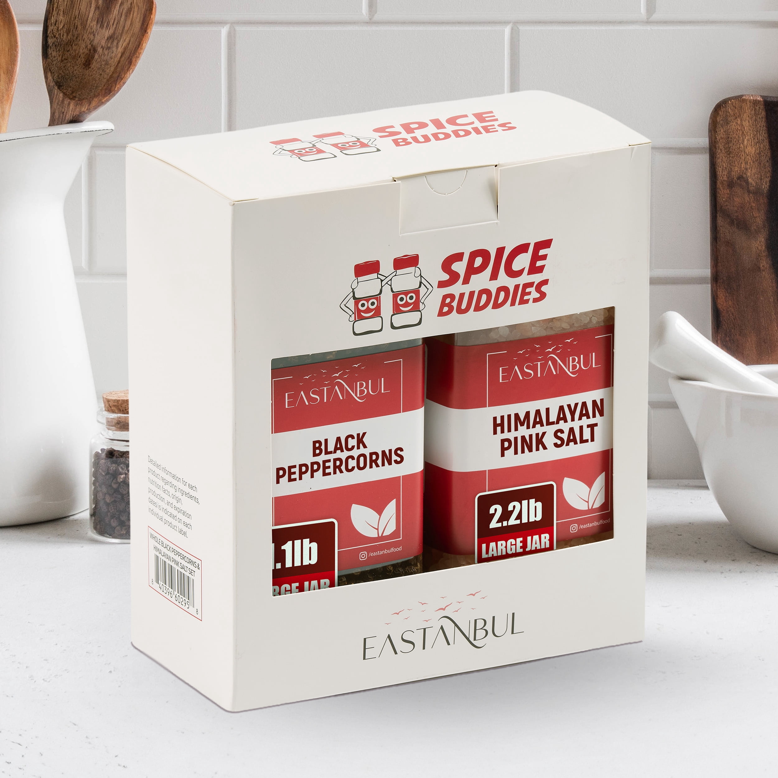 Eastanbul Salt and Pepper for Grinder Refill, Bulk Size, Large Refill Pack