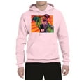 thumbnail image 2 of Wild Bobby, Cute Smiling Neon Pitbull Dog Breed Dog Lover Unisex Graphic Hoodie Sweatshirt, Light Pink, 2XL, 2 of 3