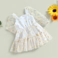 thumbnail image 5 of Douhoow Baby Girl Daisy Dress 6 12 18 24 Months 3 Years Elegant Long Sleeves Mesh Tulle Loose Dress, 5 of 9