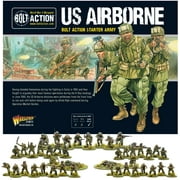 Wargames Delivered Bolt Action Miniatures - Warlord Games US Airborne Starter Set, 28mm Miniatures - 40 Bolt Action US Army, WW2 Model Kits, and Tank Model Kit Plastic Model Kits Military