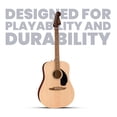 thumbnail image 3 of Fender Redondo Dreadnought Acoustic Guitar - Natural Bundle with Hard Case, Strap, Strings, Picks, and Austin Bazaar Instructional Video, 3 of 3