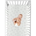 thumbnail image 4 of Sweet Jojo Designs ABC Letters White and Grey Fitted Crib Sheet, 4 of 6