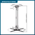 thumbnail image 3 of QualGear QG-PM-002 Long Support - pour Projecteur - Blanc - Montage au Plafond, 3 of 6