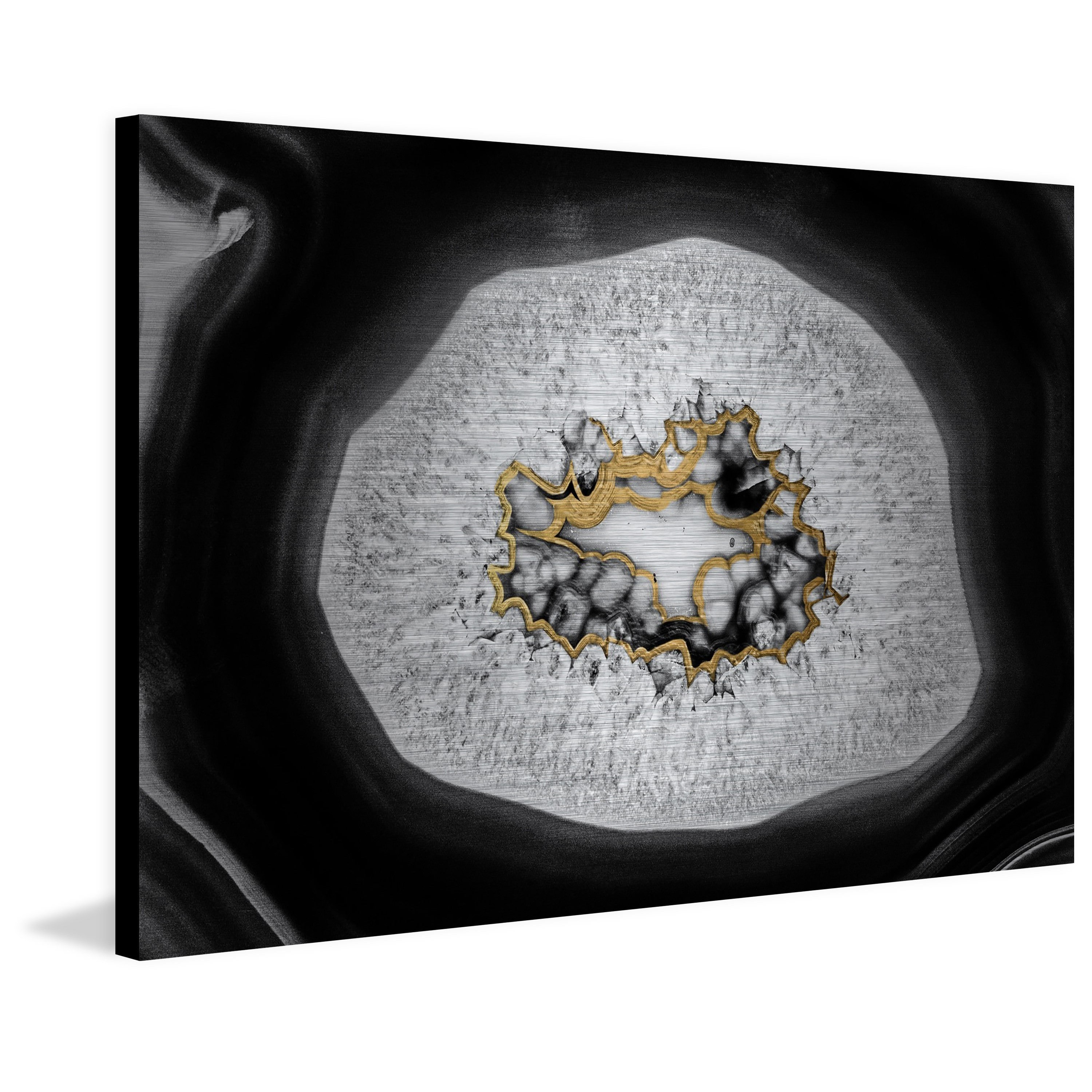 "Bubbling Center" Painting Print on Brushed Aluminum