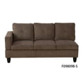 thumbnail image 4 of Hommoo Living Room Furniture Set, Corduroy Modern Sectional Sofa, L Shaped 4-Seat Couch Sofa for Home, Apartment, Dorm, 16'' Back Height, Brown(No Ottomas), 4 of 8