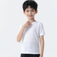 thumbnail image 3 of GYRATEDREAM Kids Boys Girls Athletic Shirts Short Sleeve Dry Fit Sports T-Shirts Tops Crew Neck Basic Activewear Performance Clothing for 11-12T Black, 3 of 8