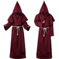 thumbnail image 2 of Big sale! Halloween Costume Dress Up Product Information: Polyester Imported Pull-On Closure Machine Wash ▶MATERIAL: High Q Long Sleeved Monk Costume Monk Robe Wizardrobe Halloween, 2 of 5