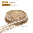 thumbnail image 2 of Unique Bargains 10 Yards 1.5 inch Burlap Ribbon Jute Burlap Lace Craft Ribbon Rustic Ribbon, 2 of 5