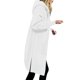 thumbnail image 3 of LLYWEY Sudadera con Capucha Larga para Mujer con Cierre, Chaquetas de Forro Polar con Capucha y Cordón Al Frente para Otoño Casual, Sudadera de Manga Larga con Bolsillo Blanca XXL, 3 of 6