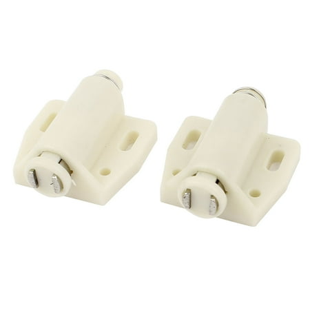 - Unique Bargains Cabinet Closet Door Single Touch Round Head Magnetic Catch Latch Beige 2 Pcs