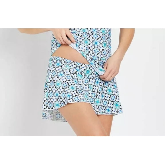 Motherhood Maternity BLUE PRINT Skirted Swim Bottom, US XL NWOT