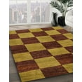 thumbnail image 2 of Ahgly Company Indoor Square Abstract Cinnamon Brown Oriental Area Rugs, 6' Square, 2 of 6