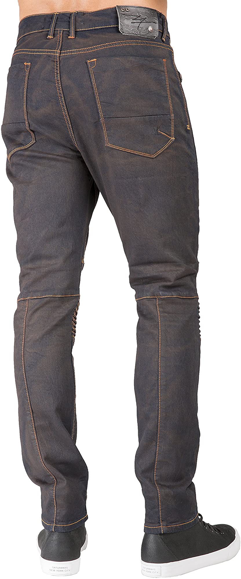 Level 7 Mens Premium Stretch Denim Moto 