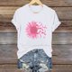 thumbnail image 2 of Blusas de Manga Corta para las Mujeres Divertida Impresión Cuello Redondo Camiseta Vintage, Blusas de Primavera para las Mujeres, 2 of 4