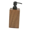 thumbnail image 3 of LOVIVER Dish Soap Pump Lotion Dispenser Empty for Shampoo Apartment Walnut Wood Simple Styles Modern Bathroom Accessories Pump Bottle 7.5x7.5x19cm, 3 of 8