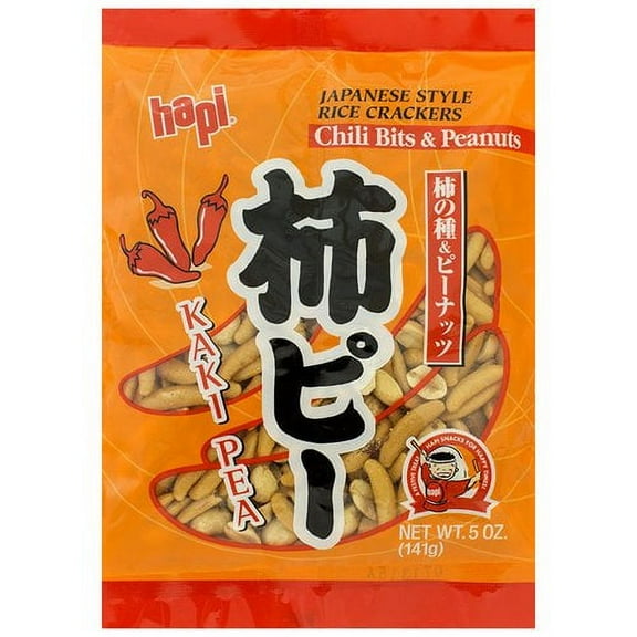 Hapi Japanese Style Rice Crackers Chili Bits & Peanuts, 5 oz