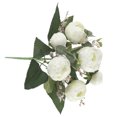thumbnail image 3 of Ramo de flores artificiales para novia, accesorio de fotografía, ramo de boda falso, tela de seda, decoración floral, blanco Yuarrent HA6739-03B, 3 of 6