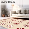 thumbnail image 2 of ODIKA 8'x10' Machine Washable Non-Slip Area Rug, Pristine Flake Jubilant Seasonal Household Adornment High Traffic Rug with Pad, Beige, 629444, 2 of 8