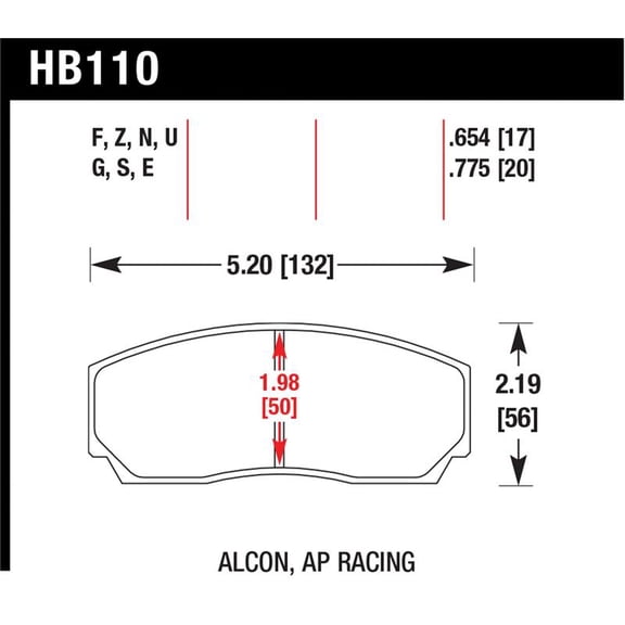 Hawk AP CP5200 Caliper HPS Street Brake Pads