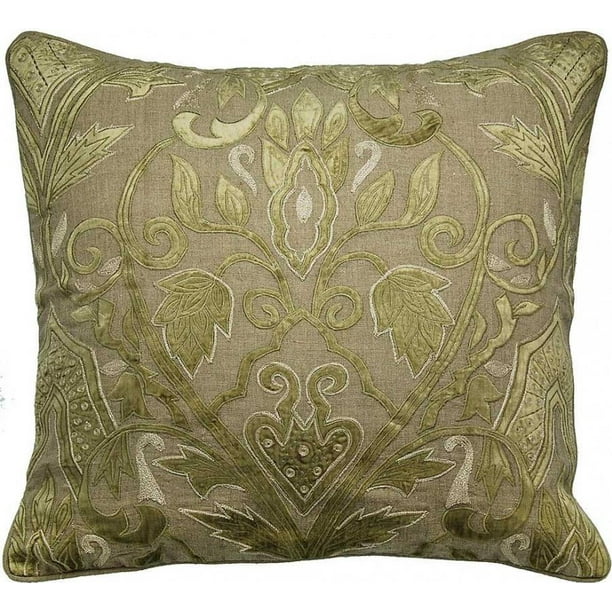Throw Pillow PROVENCE HOME 26x26 Linen Down/Feather Insert Velvet