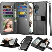 Moto G7 Play Wallet Case, Moto G7 Optimo (XT1952DL)/ T-Mobile Revvlry Case, Njjex [9 Card Slots] PU Leather ID Credit