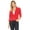 Red, variant on Women's Casual Office 3/4 Long Sleeve Open Front Blazer Jacket S-3XL