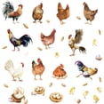 thumbnail image 2 of Farm Chicken Wall Decals Stickers 35 Pieces Roosters Hen Decorations Self-Adhesive Vinyl Art for Home Dining Room Kitchen Restaurant Decor, 2 of 9