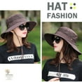 thumbnail image 4 of Sun Hat for Men/Women, Wide Brim Bucket Hat Foldable Boonie Hat for Fishing Hiking Garden Safari Beach, 4 of 9