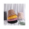thumbnail image 5 of Women Autumn Winter Bucket Hat Warm Wool Windproof Fisherman Hat Double-Sided Wearable Cap, 5 of 5