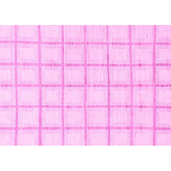 Ahgly Company Indoor Rectangle Solid Pink Modern Area Rugs, 5' x 8'