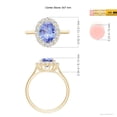 thumbnail image 4 of ANGARA Natural 1.9 ct Tanzanite Engagement Ring with Floral Diamond Halo in 14K Yellow Gold for Women (Size-9x7mm) | December Birthstone, Anniversary, Jewelry Gift for Women | Natural Tanzanite Ring, 4 of 9