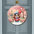 thumbnail image 2 of Happy Valentine’s Day Adorable English Springer Spaniel Puppy Holding Heart Balloon Round Wood Sign Springers Dog Lover Gifts Hanging Wall Home Decor - 00030, 2 of 5