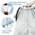 thumbnail image 4 of Stripe Carseat Covers Baby , Minky Infant Car Seat Cover Winter, Peekaboo Opening Car Seat Canopy, Multi-use Baby Carrier, Stroller, Nursing Cover, 4 of 7