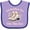 Lavender and Purple, variant on Inktastic Ice Skating Girls Figure Skater Id Rather Be on the Ice Girls Baby Bib