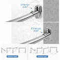 thumbnail image 5 of Curved Shower Curtain Rod, Round Shower Curtain Rod 48 to 72 Inches Adjustable, Rounded Bowed Stainless Steel Shower Rods for Bathroom, Bathtub, More Shower Space, Chrome, Need to Drill, 5 of 14
