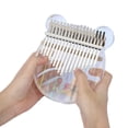 thumbnail image 2 of Kalimba Thumb Piano, Transparent Colored Light Acrylic Finger Piano, 17-Tone Kalimba Reflected Colored Light Bear Type Kalimba, with Tuning Hammer, Piano Bag, with Transparent Acrylic Stand, 2 of 8