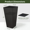 thumbnail image 2 of 30 Inch Tall Outdoor Planters – Large Modern Resin Composite Flower Pots with Drainage Holes, Insert Tray, Indoor & Outdoor Durable Design, 2 of 3