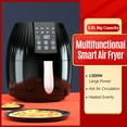 thumbnail image 3 of Air Fryer 5.5L Multifunctional Intelligence Household Large Capacity 1300W Big Firepower Timing Touch Screen LCD Electric Air Fryer, 3 of 5