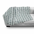 thumbnail image 3 of Blue Soft Flannel Fleece Throw Blanket, Vintage 60s Living Room Inspired Round Circled Chain Like Shapes Art Print, Cozy Plush for Indoor and Outdoor Use, 60" x 80", Baby Blue and White, by Ambesonne, 3 of 6